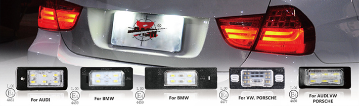 LED License Plate Lamp UN ECE ER R4 Proved