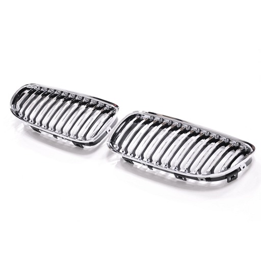 BMW E90 E91 07-09 LCI Chrome Black Front Grille