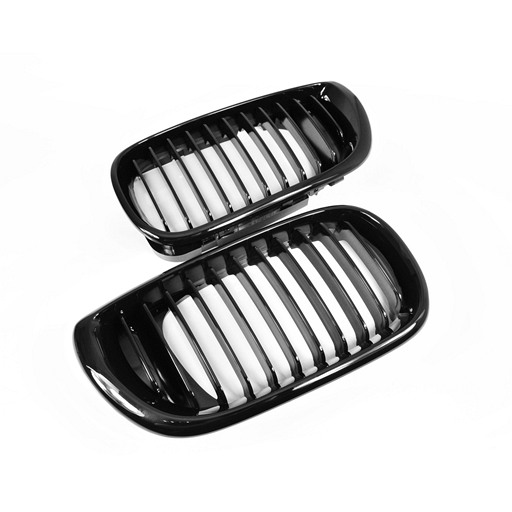 4405418B-SBK-1.jpg BMW E46 4D 02-04 Shiny Black Front Grille