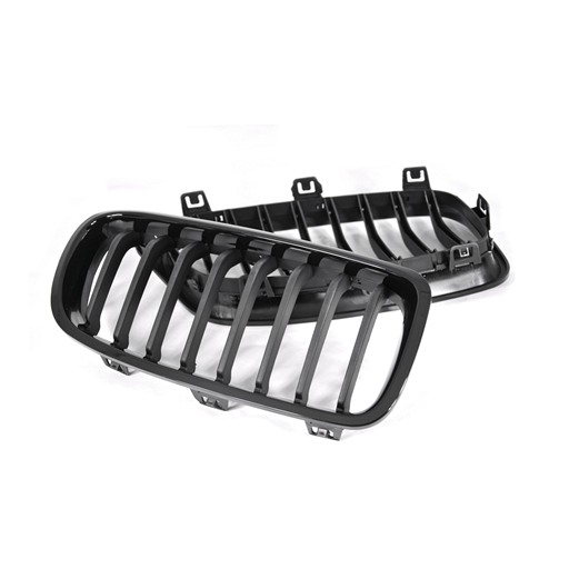 4405932B-P-1.jpg BMW F30 2012~ (Sports Version) Performance Shiny Black Rim Matte Black Base Front Grille