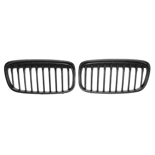 Single Slat+Matte Black (OEM-Type) Front Grille for BMW F45 F46, ABS