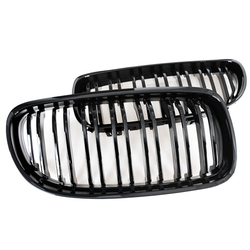 Double Salt Glossy Black Kidney Grille For BMW E90 E91 LCI 09-11 4411967B-SBK-1.jpg