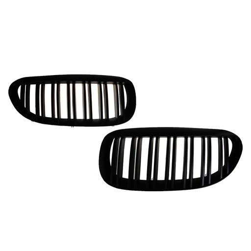 Double Salt Mattle Black Kidney Grille For BMW E63 / E64 4412256B.jpg