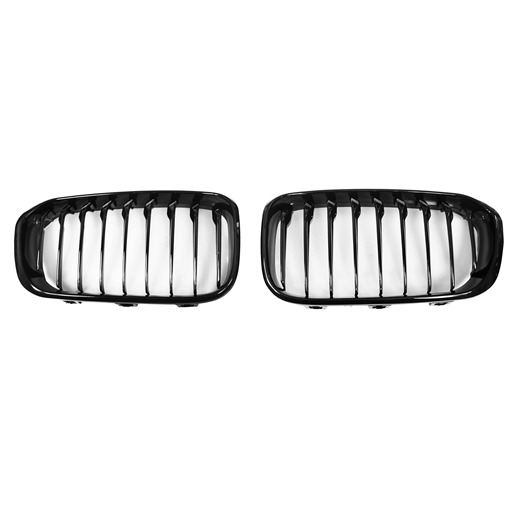 Single Slat+Shiny Black Front Grille for BMW F20 LCI / F21 LCI, ABS