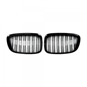 Double slats+Shiny Black Front Grille for BMW F07 (5GT)