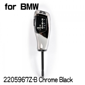 【none LED】Shift Knob for E60/E61. X5 E53 Facelifted (2004~06) . X3 E83/E83 LCI (2004~10), A/T, LHD, Chrome Black