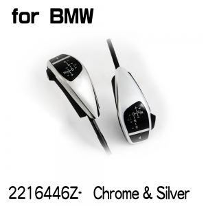 For BMW E81/E82/E84/E87/E88/E89/E90/E91/E92/E93 【無LED】拇指型排檔頭 A/T，左駕，電鍍