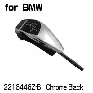 【none LED】Shift Knob for BMW E81/E82/E84/E87/E88/E89/E90/E91/E92/E93 . E63 (2004~06) / E64 (2004~06) . Z4 E85/E86, A/T, LHD, Chrome Black