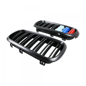 For BMW X5 (F15) / X6 (F16) 雙柵+霧黑+三彩 水箱罩