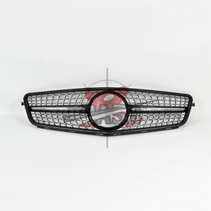 For Mercedes W204(ALL STAR) SHINY BLACK GRILLE  07-13 C CLASS