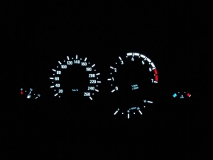【SD祥登汽車】 BMW 寶馬 E34 5系列 Ser 白光 冷光 儀表板 儀錶板 260KM 灰底白字 汽車 改裝